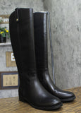 INC International Concepts Fawne Leather Knee-High Riding Boots Black 8.5M