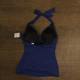 Lauren Ralph Lauren Beach Club Solid Halter Tankini Top Sapphire Blue 6