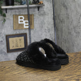 Style & Co Rayaa Quilted Faux Fur Slippers 10021612600 Black Beauty 5M