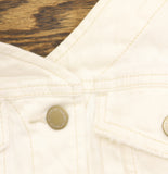 Universal Thread Womens V-Neck Denim Vest 89874072 White XS
