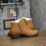 Journee Collection Womens Solarah Pull-on Ankle Bootie Block Heel Tan Brown 7.5M