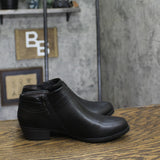 Lifestride Womens Alexander Faux Leather Buckle Ankle Boots Booties Black 7M