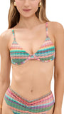 PQ Cali Underwire Bikini Swim Top AMY-1514H Amaya Pink Multi M