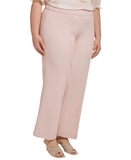 Calvin Klein Womens Plus Size Mid-Rise Straight-Leg Pants Petal Pink 24W