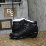 Easy Street Womens Faux Leather Booties Ankle Boots Damita DMITA Black 7N