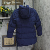 BCBG Girls Big Girls Walker Puffer Hooded Parka Jacket Navy Blue 16