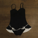 Profile By Gottex Curve Bandeau Swimdress One Piece Swimsuit Black / White 8