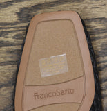Franco Sarto Toba Mule Slip On Square Toe J8092S1 Black Woven 9M