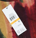 DKNY Abstract Print Logo Embossed T-Shirt P5EHXWNA June Brush Stroke Red Multi S