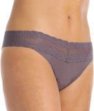 Natori Womens Bliss Perfection One Size Thong 750092 Gunmetal Gry One Size