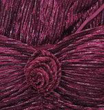 City Studio Metallic Velvet Spaghetti Strap Fit Flare Mini Dress Wine Red 7 / 8