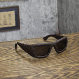 Bottega Veneta Intrecciato Braided Wrap Sunglasses BV1303S007M Brown 56MM