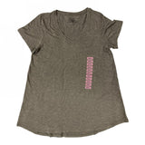 Hue Women's Short Sleeve Relaxed Fit Perfect Legging V-Neck Tee 21298KM
