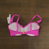 Bleu By Rod Beattie Womens Key Item Shirred Bikini Top Swim Dahlia Pink 34D