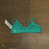 Hurley Juniors Wave Scrunch Bralette Bikini Swim Top HU009T5 Teal Blue XS