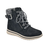 Cliffs By White Mountain Winter Lace Combat Boot Black / Fabric / Sweater 9.5M