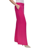 DKNY Aero Crepe Mid Rise Wide Leg Pants XD5P2051 Vivid Pink 14P