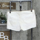 l.e.i Womens Vintage 2013 Juniors Low Rise Ashley Jean Shorts White 13