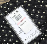 B. Darlin Juniors Pearl-Embellished Bodycon Glitter Dress Black / White 13/14