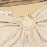 Guess Womens Cristina Ribbed Side-Slit Midi Skier Safari Tan Foil Brown M