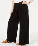 Style & Co Womens Textured Tie-Waist Wide-Leg Pants 100054433 Black M