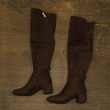 Michael Michael Kors Womens Suede Braden Riding Boots 40F2BNMBES Mocha Brown 5M