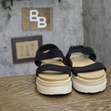 Wild Fable Elliot Platform 2-Band Sandals 94853010 Black 9.5M