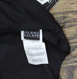 Island Escape Womens Capetown Underwire Tankini Top Swim Black / White 16