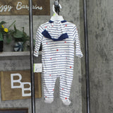 Little Me Baby Boy Sports Clothes 2-Piece Baby Sleeper and Cap Set Blue Multi 3M