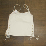 Michael Michael Kors Womens Strappy Grommet Tankini Top MM30322 White S