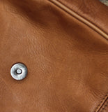 Kenneth Cole Reaction Leather Messenger Bag for Laptop/Tablet Cognac Brown