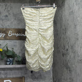 Guess Womens Sleeveless Bodycon Lightweight Solane Gilded Dress Gold Multi 6