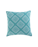 Levtex Home Del Ray Crewel Stitch Square Decorative Pillow Teal / Brown 20"