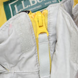 LL Bean Kids Boys Double Zip Up Lined Rain Jacket Yellow / Gray M (10/12)
