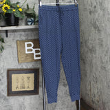 State Of Day Womens Jogger Pajama Pants 100180166MS Diamond Geo Blue M