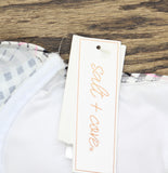 Salt + Cove Juniors Plaid Underwire Bikini Swim Top 807027 Black White Multi L