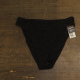 Bar III Womens Crochet High-Rise Side Tab Bikini Swim Bottom MBGC25557 Black L