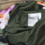 Bar III Womens Printed Twist-Front Shirred Tankini Swim Top Multi Black S