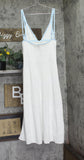 Capittana Sea-Inspired Embroidered Maxi Dress Neutral Tone Off White / Blue M/L