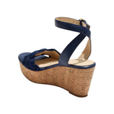 Jack Rogers Dumont Woven Rope Wedge Sandal 112241WG09 Midnight Blue 11M