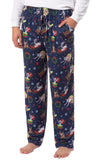 Intimo and Morty Mens Christmas Sleep Tossed Print Pajama Pants Blue Multi XL