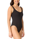 Salt + Cove Ribbed Scrunch One-Piece Swimsuit SC251007BO Black S