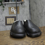 Foamwalk Mens EVA Faux Fur Lined Clogs 167cf8d2e8699f Black 10