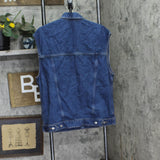 Universal Thread Womens 80s Baggy Denim Vest 90618367 Medium Wash Blue M