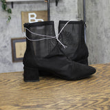 A New Day Celaena Mesh Mid-Calf Boots with Block Heel 94568457 Black 7.5M