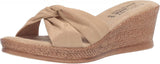 Tuscany by Easy Street Women's Dinah Wedge Sandals 30-0432 Natural Brown 9M
