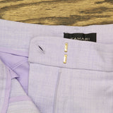 Tahari ASL Womens Pleated-Waist Wide-Leg Pants 4DM732-TJ Lavender Purple 14