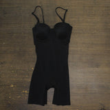 Spanx Womens Suit Your Fancy Strapless Cupped Mid-Thigh Bodysuit 10156R Black XS