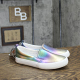 Cat & Jack Girls Kids Sariah Rainbow Stripes Slip-On Sneakers 86795886