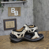 Ecco Adjustable Strappy Sandals Ice White / Black Multi US 5M-5.5M (EUR 36)